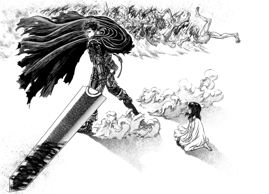 Berserk guts saves casca